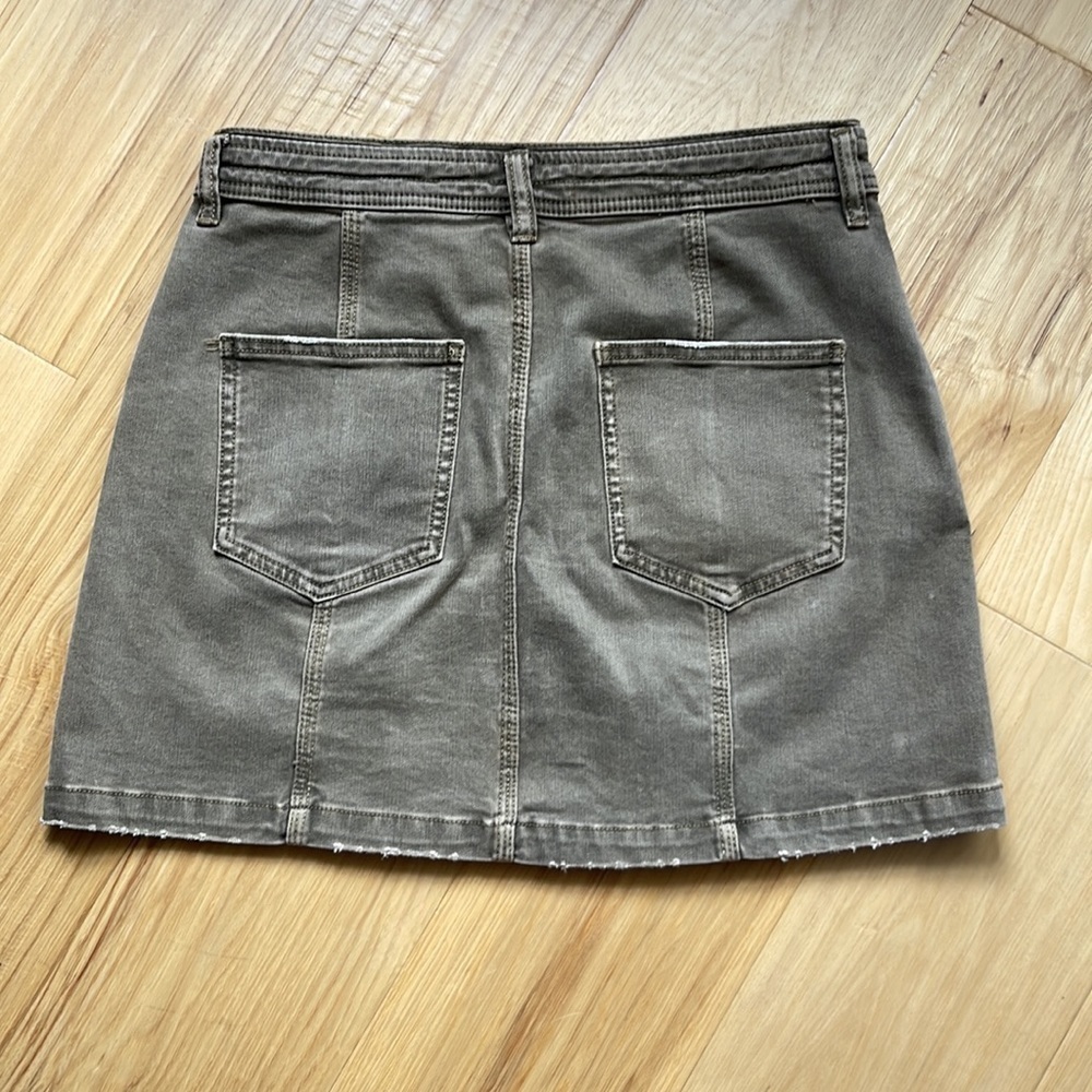 FREE People Lennox Seamed A Line Mini Skirt. Size 28. D4/A - Picture 5 of 8